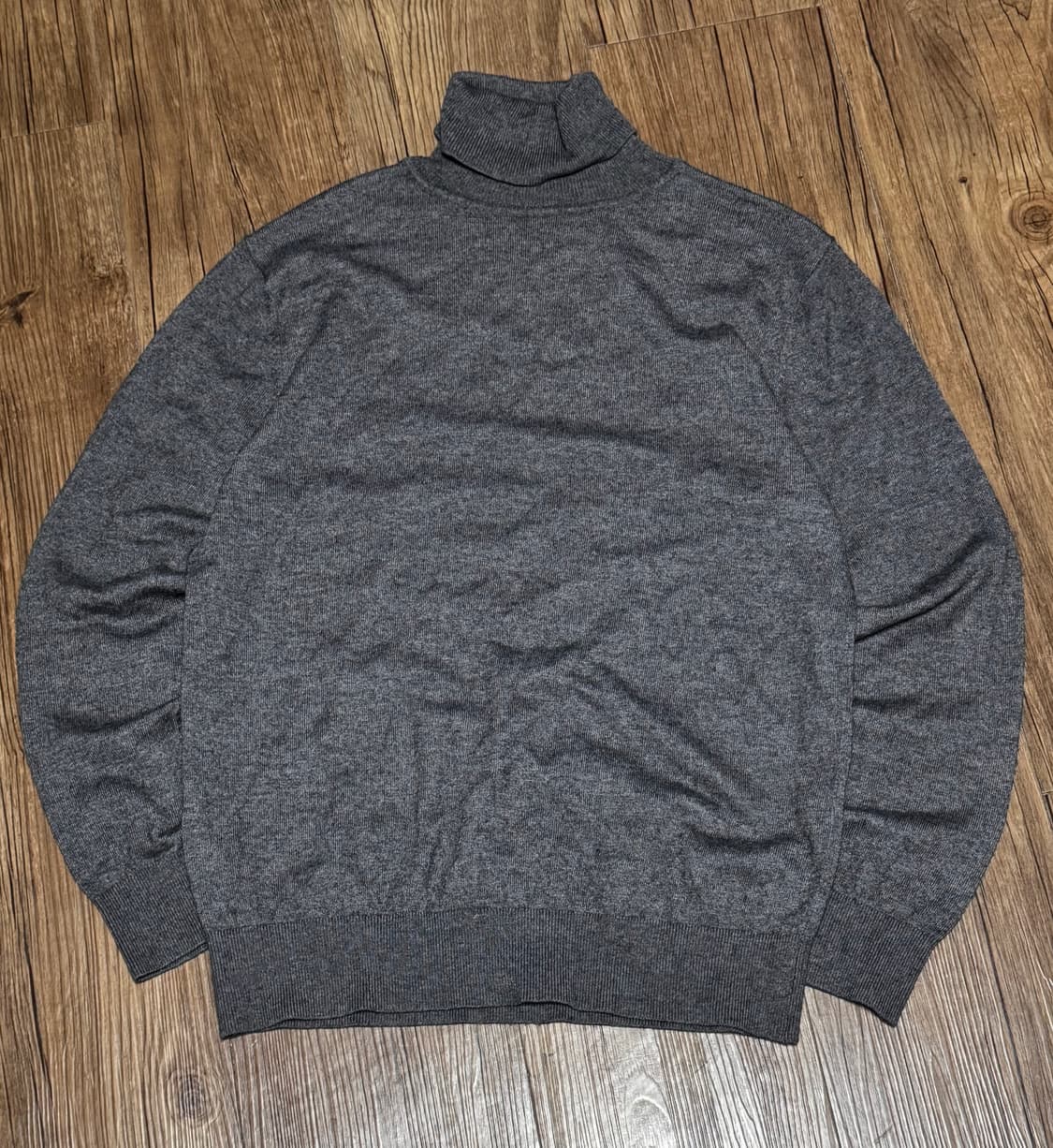 빈티지 그레이 목폴라 니트 스웨터 상품이미지2