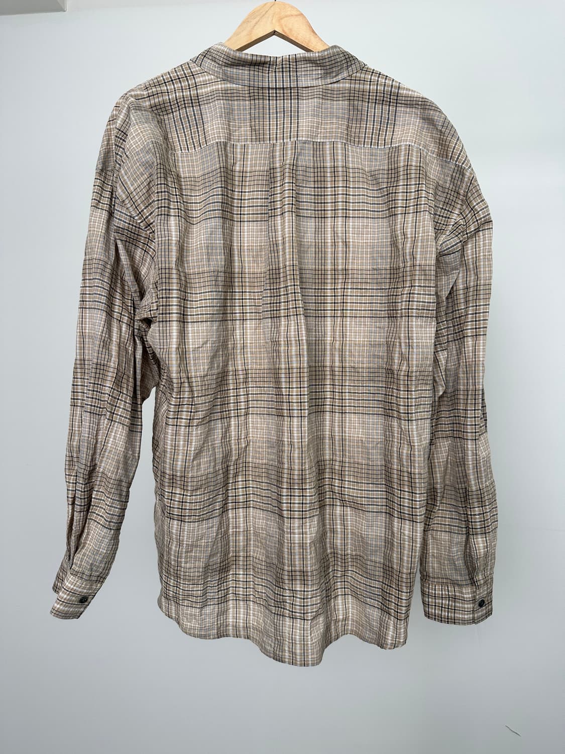 해칭룸 클래식 셔츠 멀트 체크베이지 4 사이즈 상품이미지2