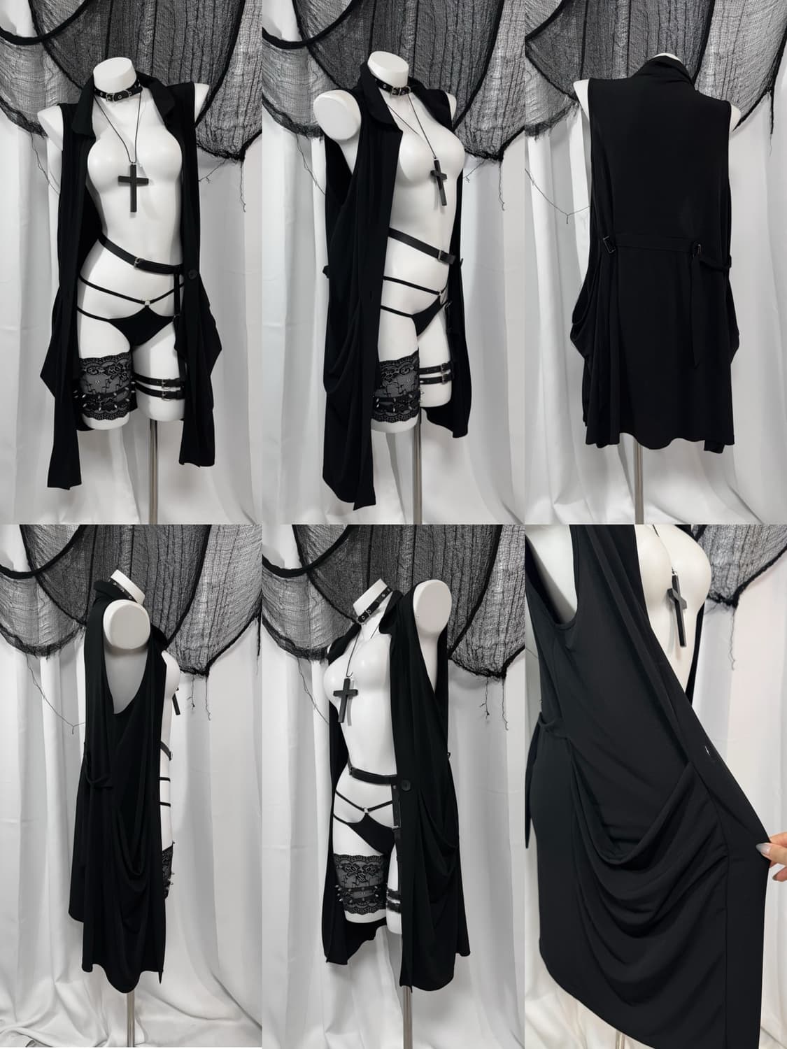 black detail long cardgian 상품이미지1