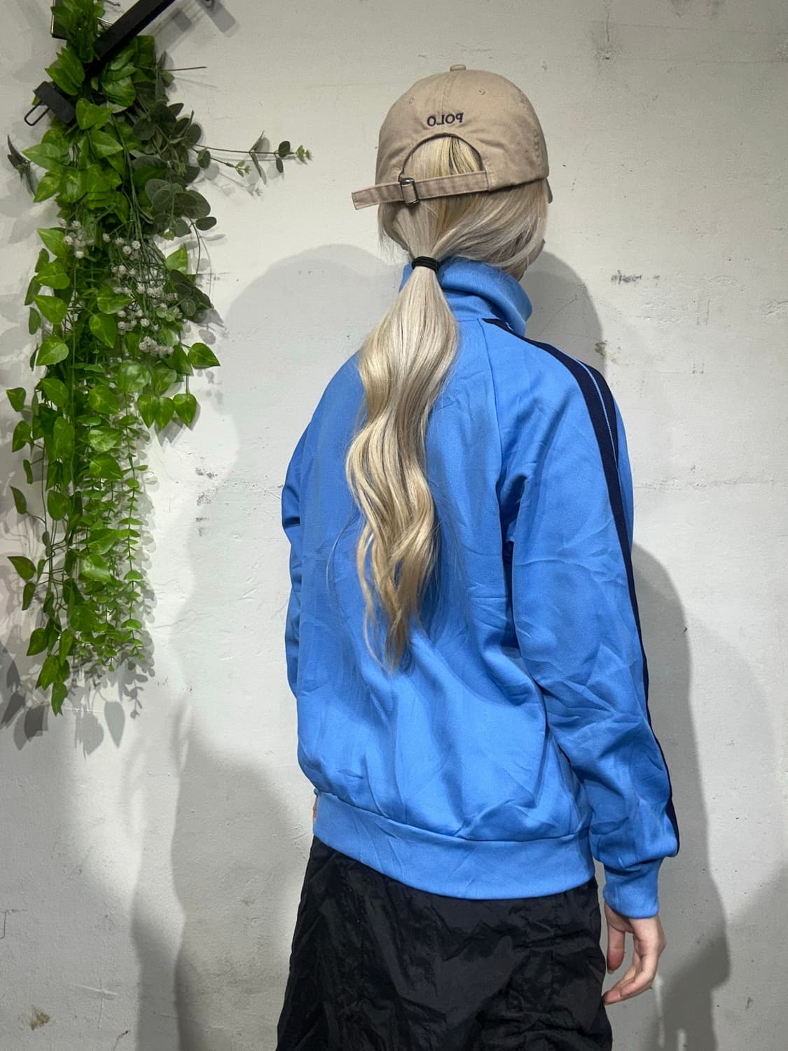 아식스 블루 블랙 사이드 라인 트랙탑 져지 90 상품이미지3