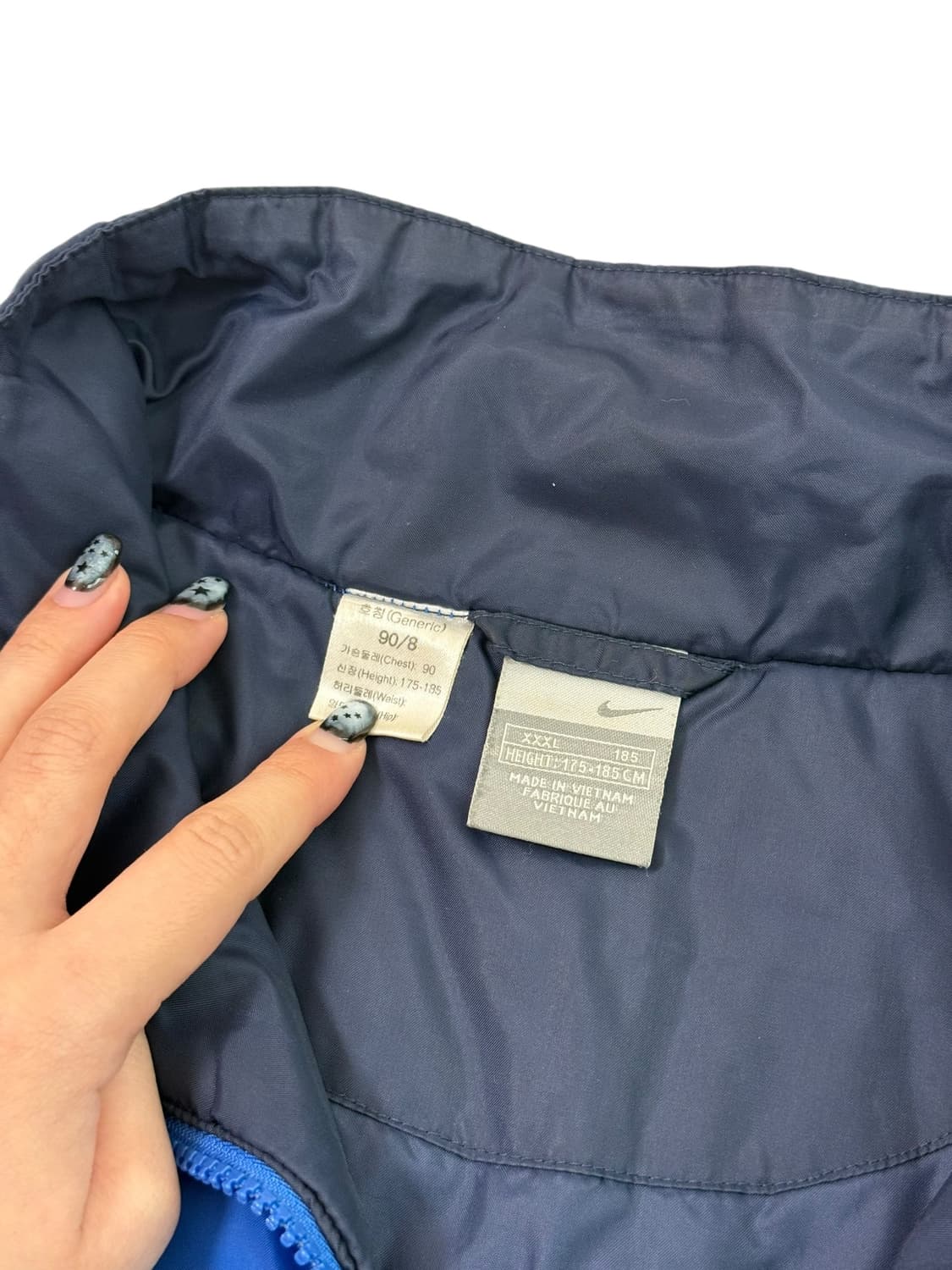 나이키 올드스쿨 블루 누빔 자켓 상품이미지8