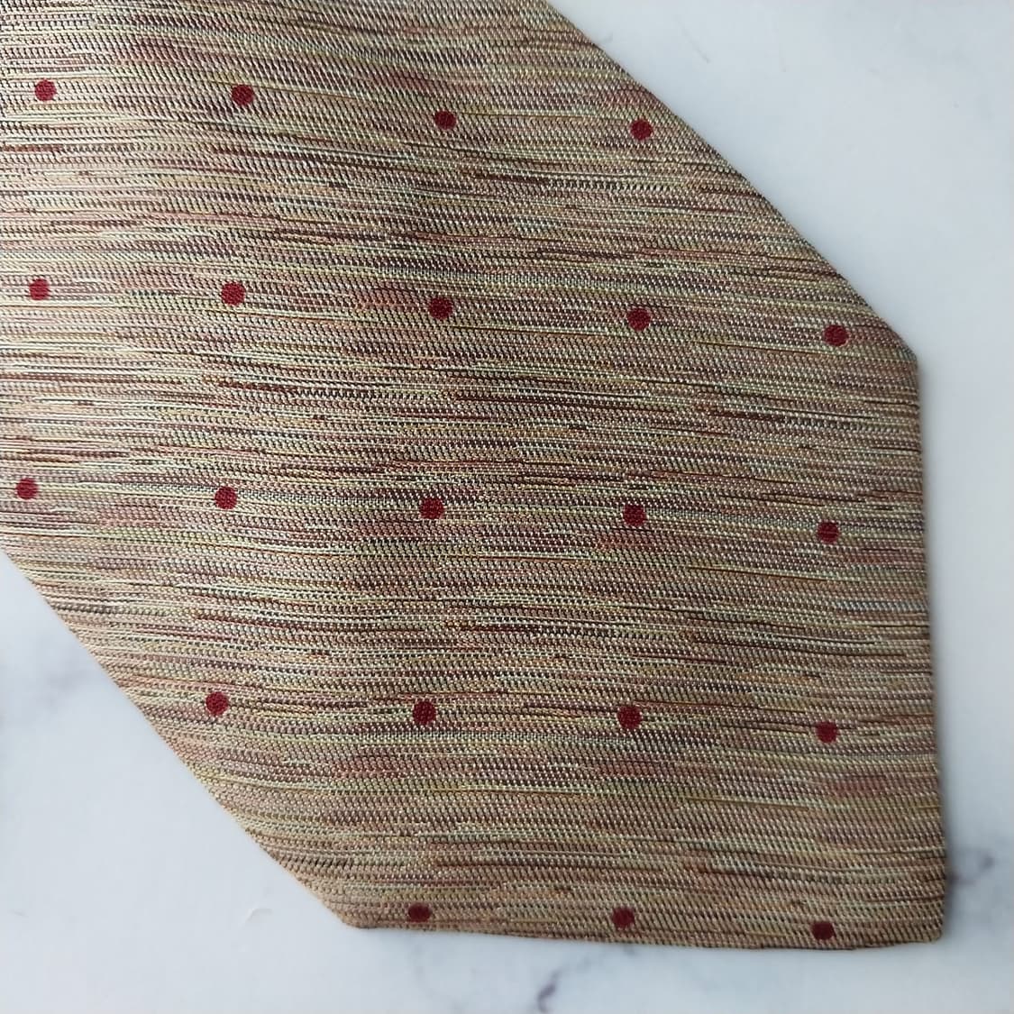 미쏘니 실크 브라운 도트 텍스처 넥타이 8.6cm A+등급 K1798
 상품이미지8