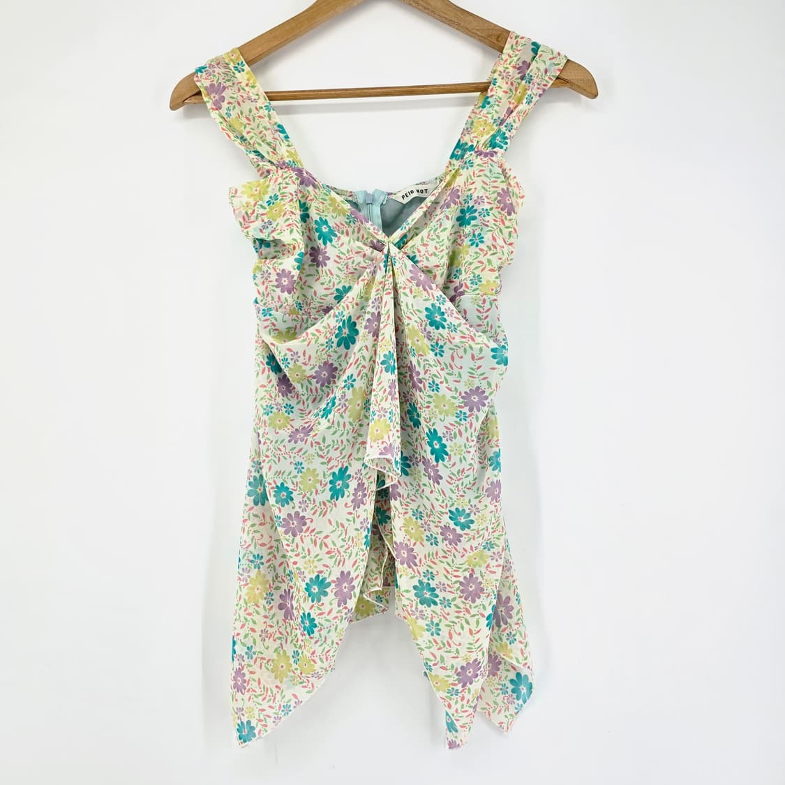 일본 빈티지 플라워 리본 페프 블라우스 (감성룩) 상품이미지10