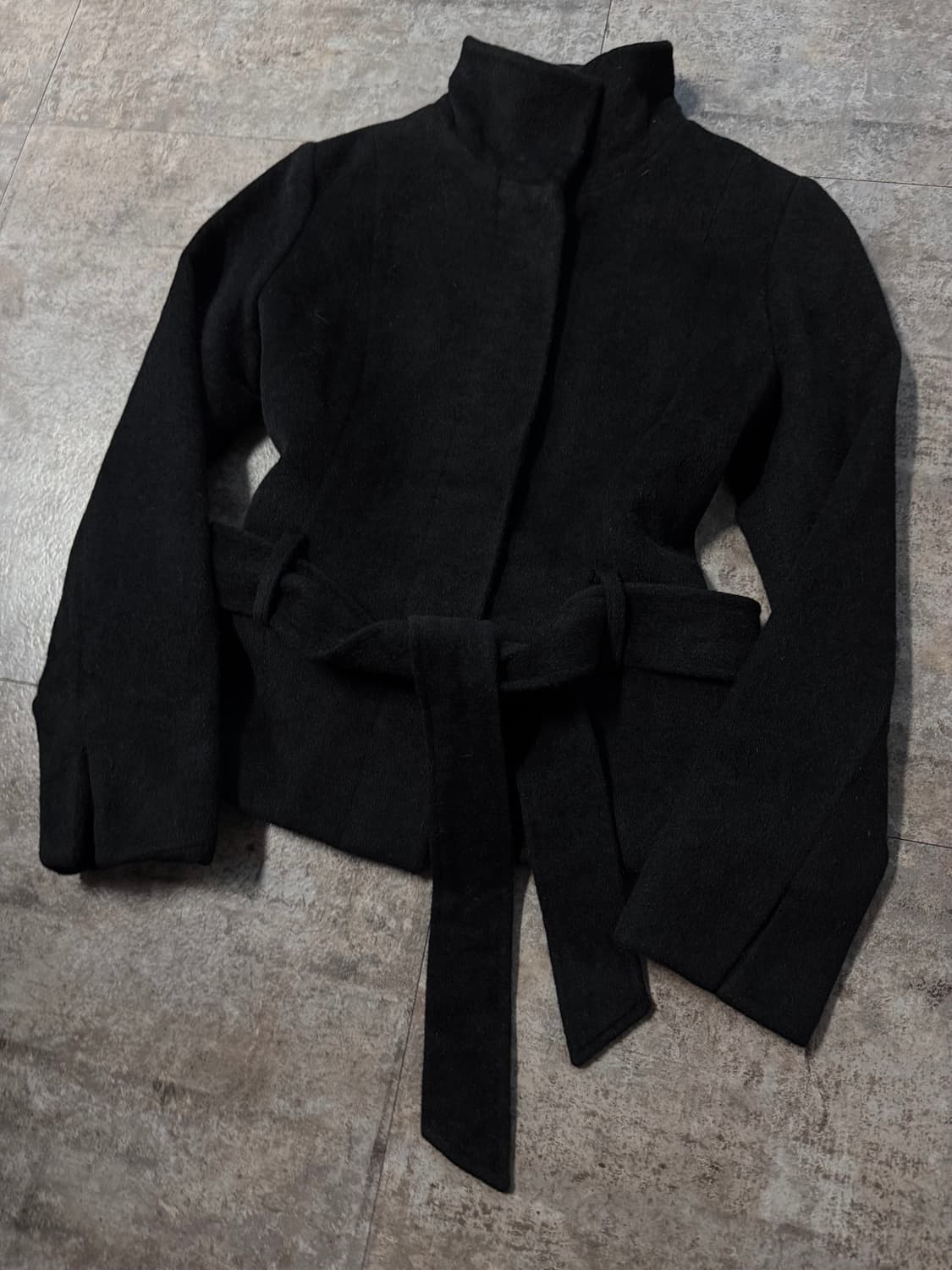 울 블렌디드 벨티드 코트 상품이미지3