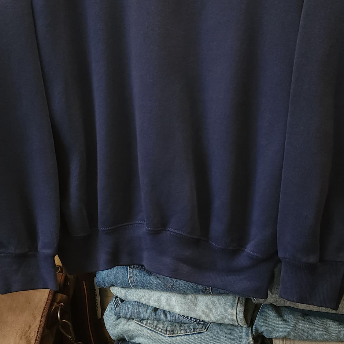 90s 헤인즈 빈티지 스웻셔츠 플레인 스웻셔츠 파스텔 블루 그레이 m 상품이미지6