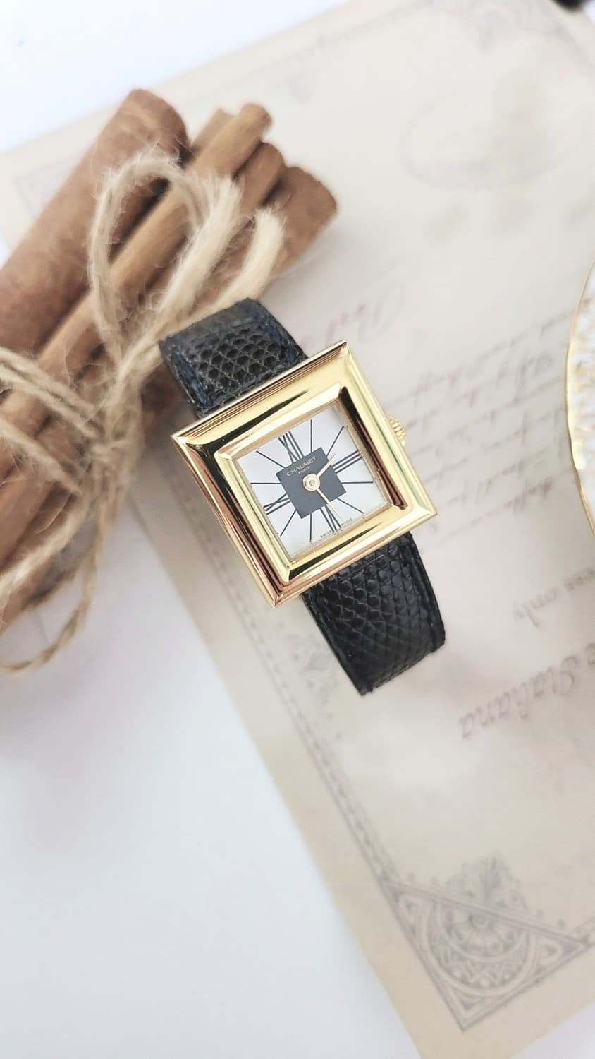 정품 쇼메 아르데코 스퀘어 쿼츠 시계 [정품 가죽줄,버클 2개 포함] 상품이미지5