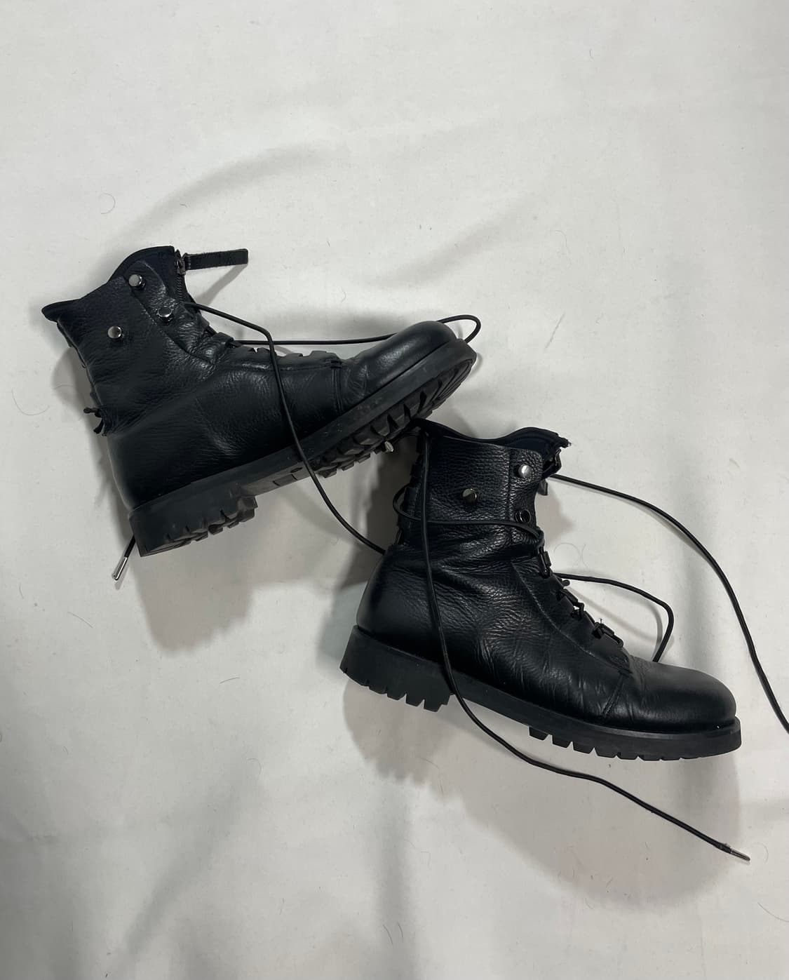 h&m studio 17aw 레이스업 레더 부츠 상품이미지1