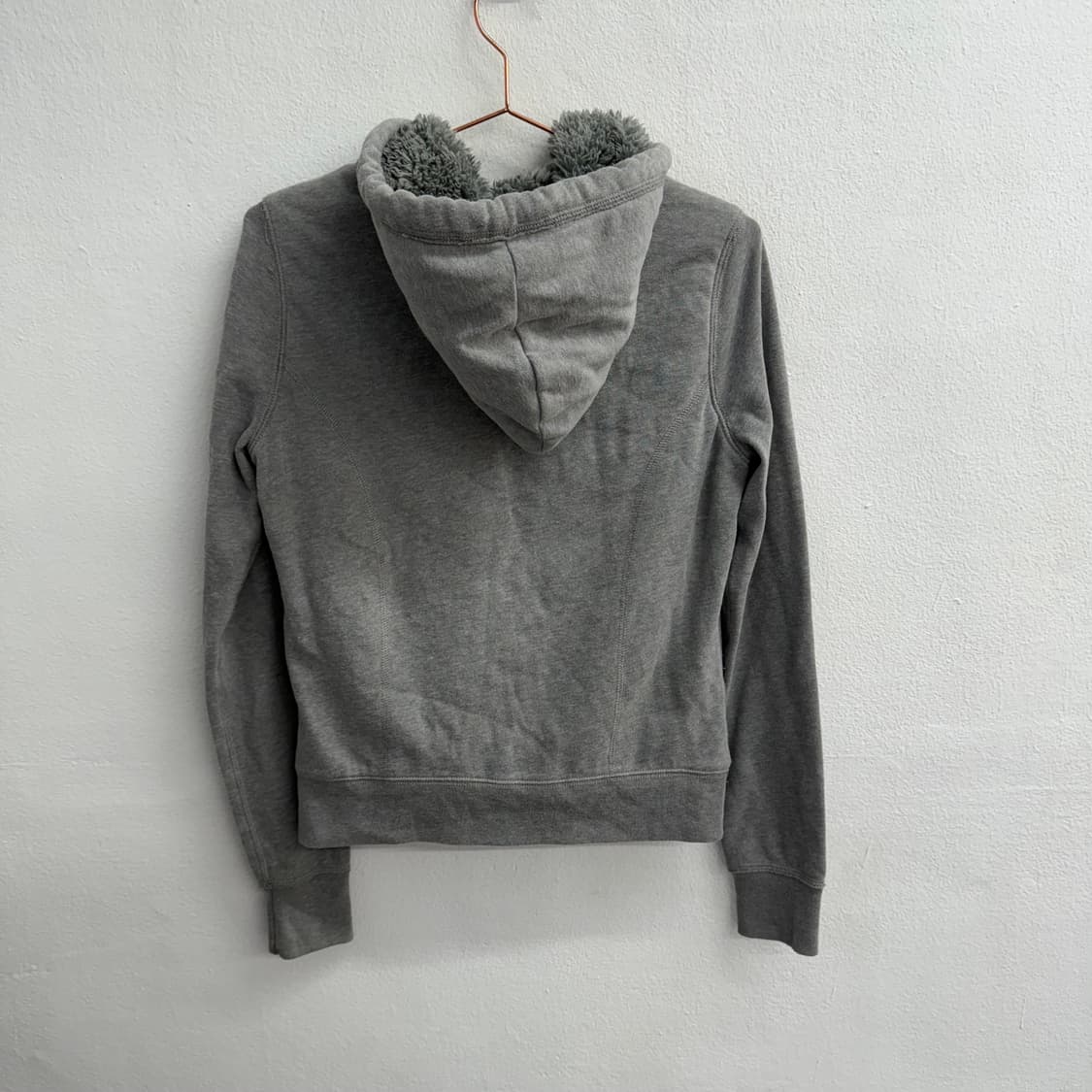 홀리스터 기모 후드집업 그레이 S 상품이미지4