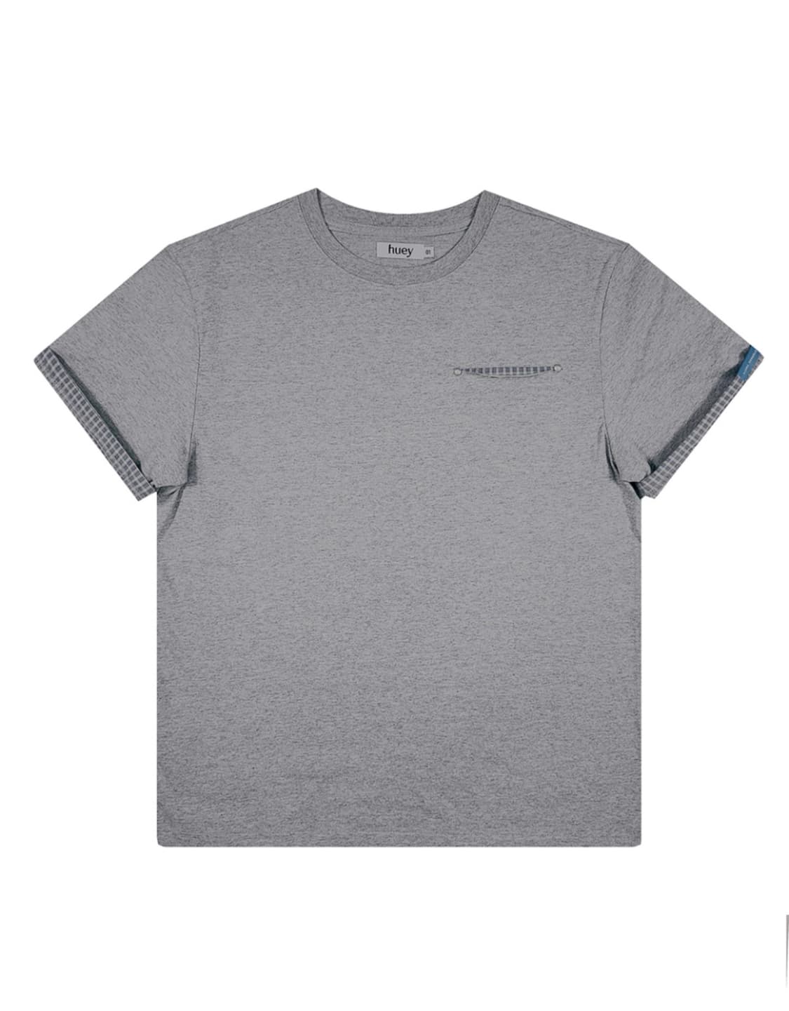Huey 휴이 Check Rollup Tee Grey 티 00 size 상품이미지1