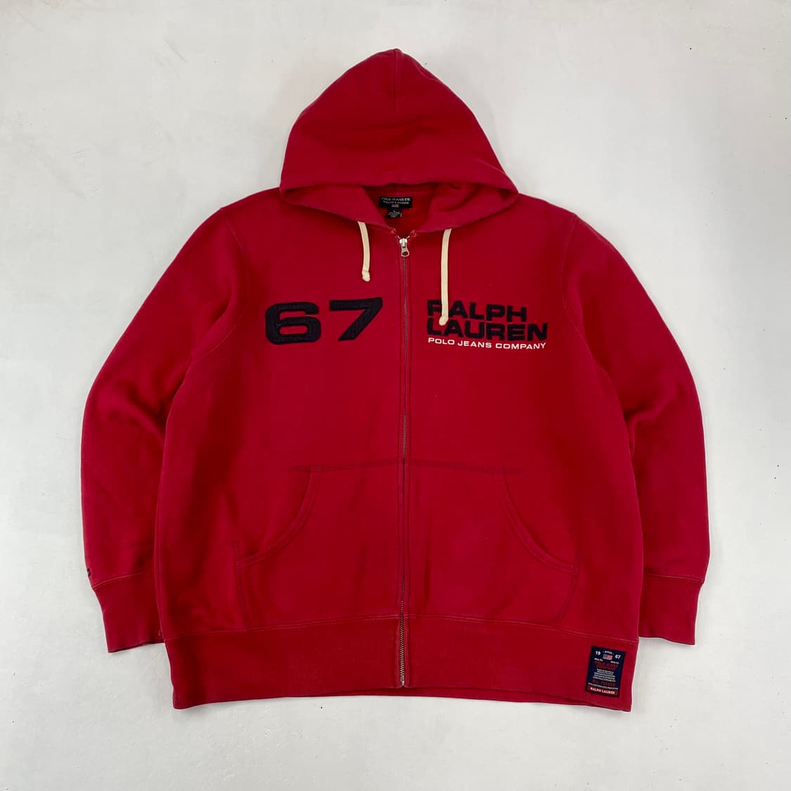 00s 폴로 자수 레드 후드 집업 (105) 상품이미지2