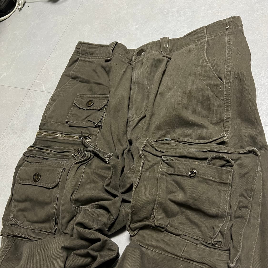 [XL] 아베크롬비 OG 빈티지 카키 카고 바지 상품이미지2