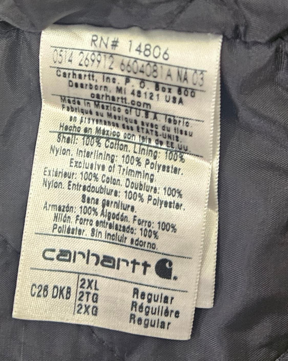 빈티지칼하트 칼하트 c26 워크 액티브 자켓 2XL 샌드스톤 상품이미지8