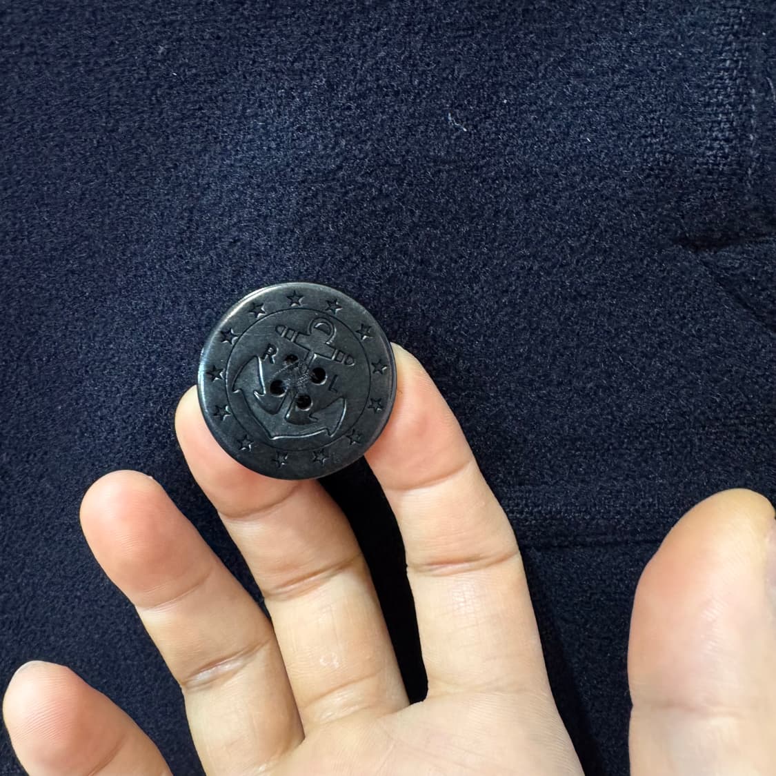 랄프로렌 폴로 네이비 멜튼울 피코트 (S)   상품이미지4