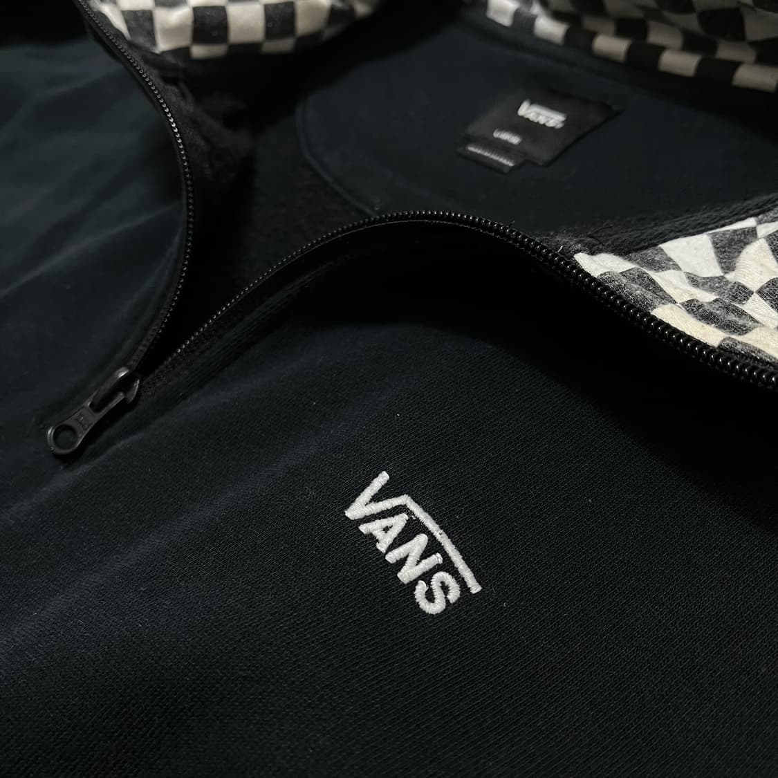 반스 체커보드 사이드라인 하프집업 맨투맨 [블랙] L/100 상품이미지5