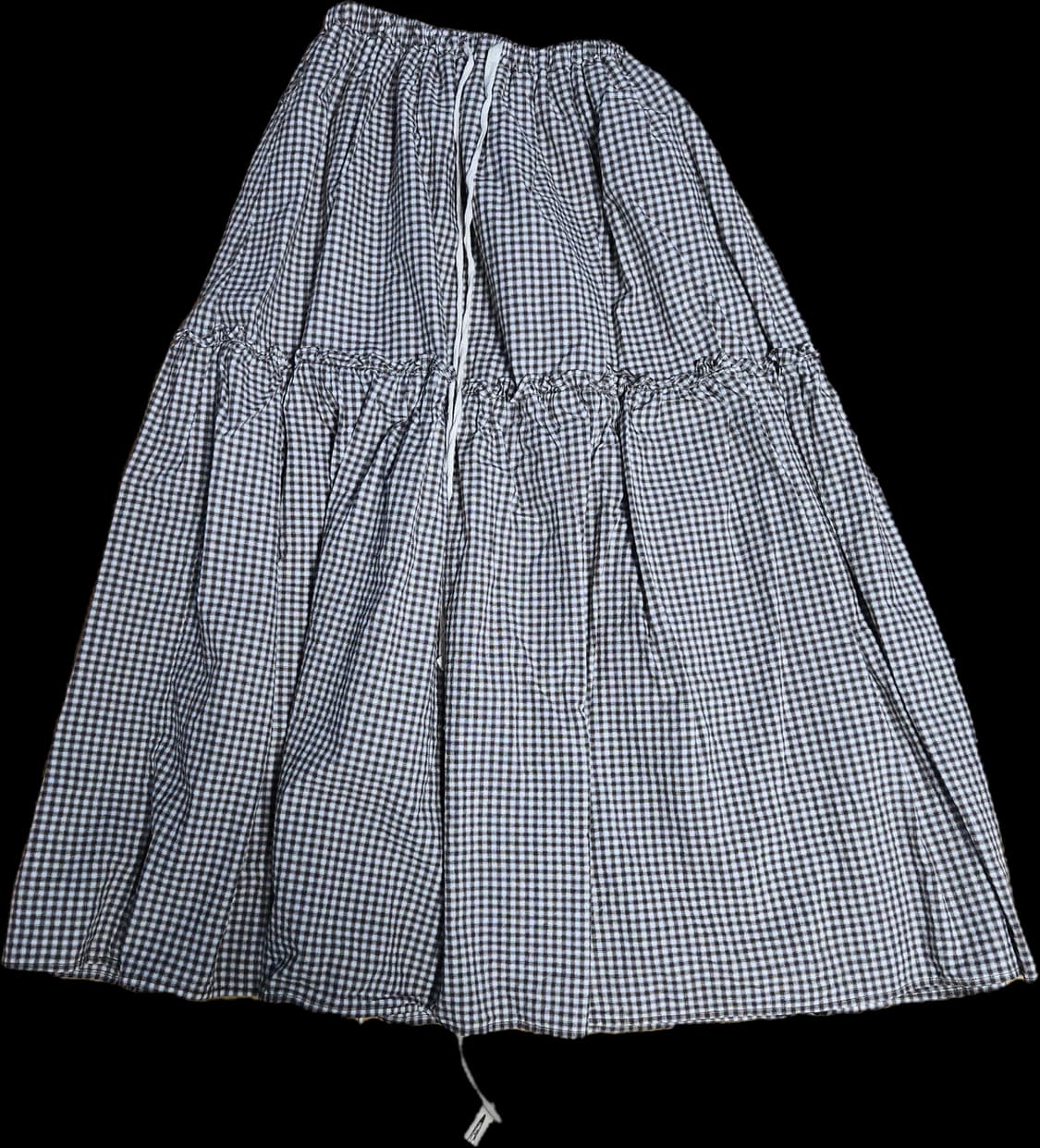 체크레이스 롱스커트 밤색 상품이미지1