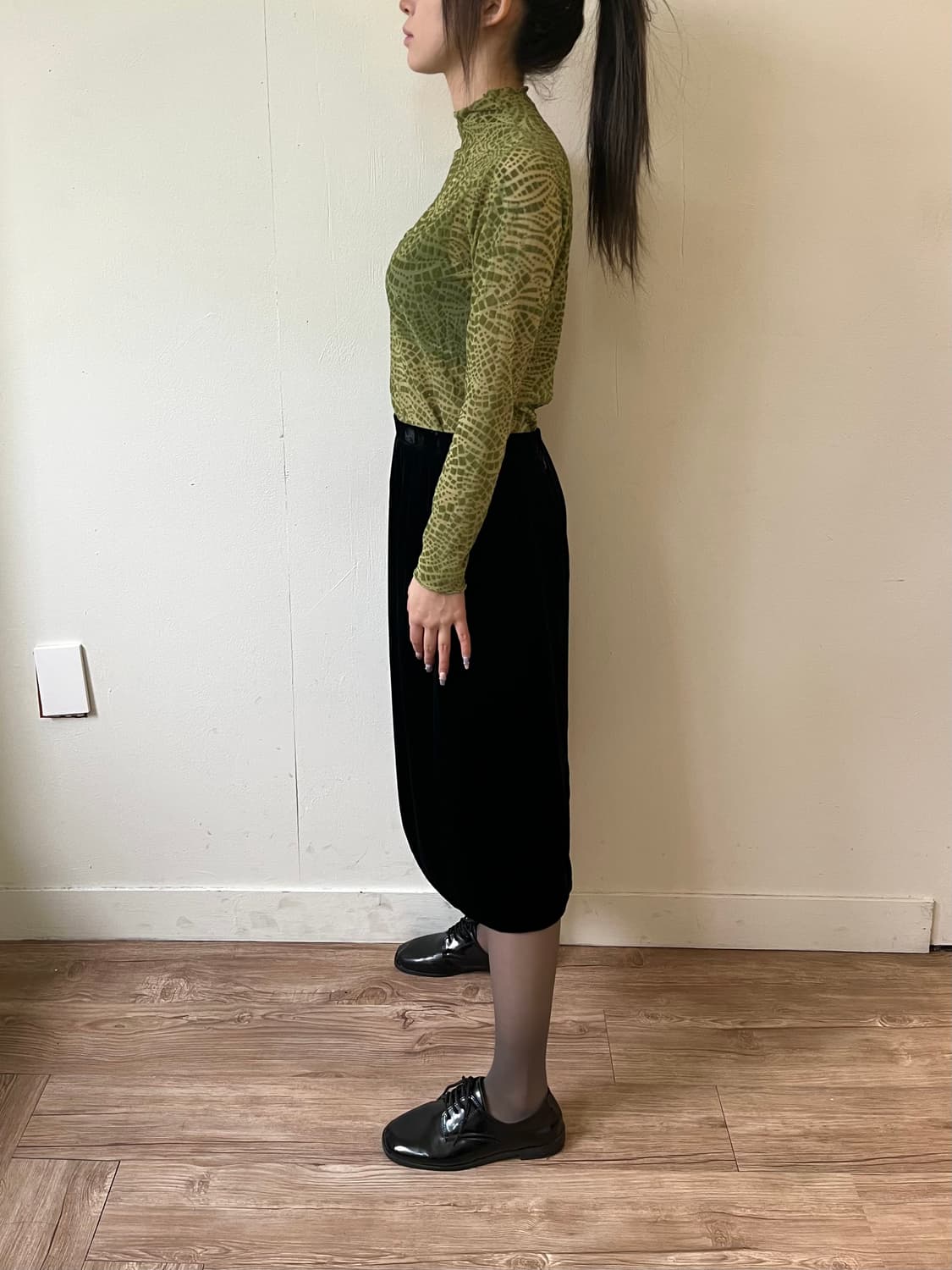 japan vtg 크로커다일 시스루 터틀넥 상품이미지6