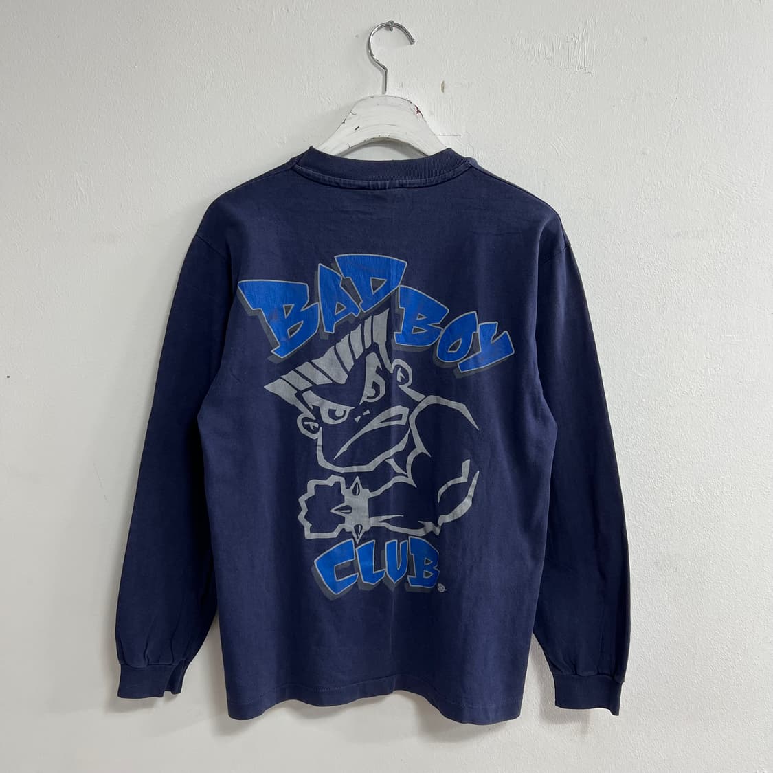 빈티지 90s 배드보이 클럽 네이비 긴팔 티셔츠 상품이미지1