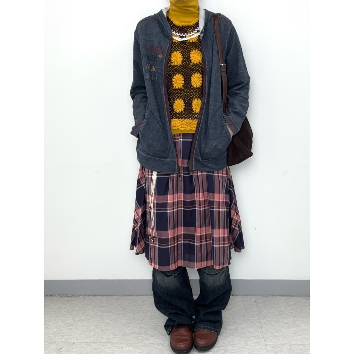 빈티지 네이비 후드집업 상품이미지3