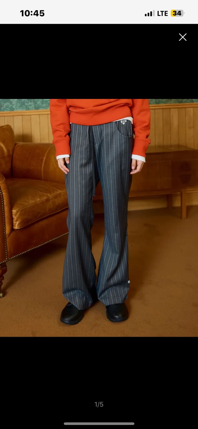 헤레틱 BUTTON STRIPE BENDING PANTS 팬츠 상품이미지1