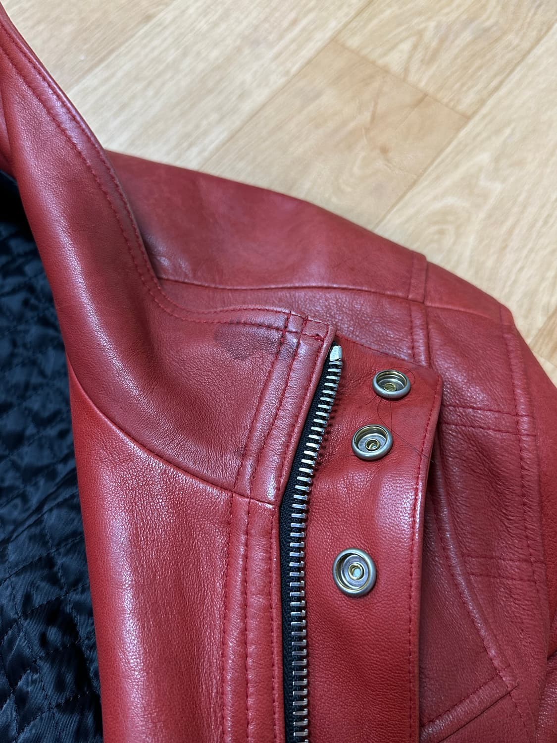 느와르 라르메스 블랙라벨 레더자켓 레드 상품이미지8