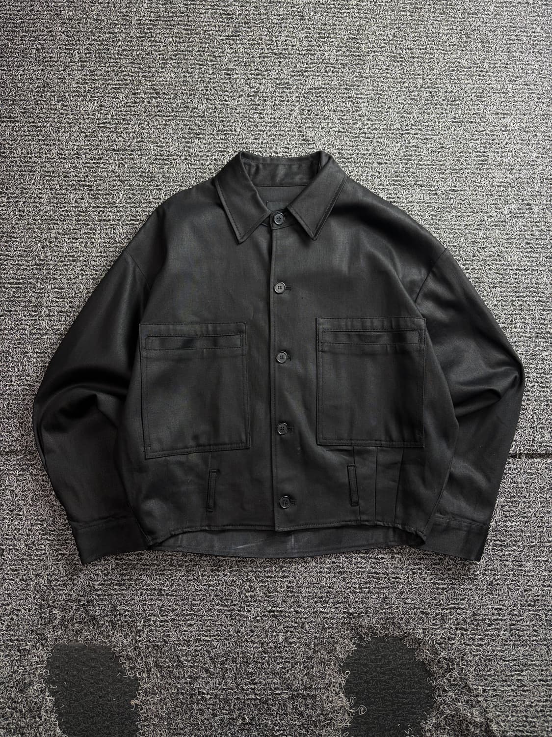 메종미네드 블랙 코팅 데님 트러커 크롭 자켓 3888 상품이미지2