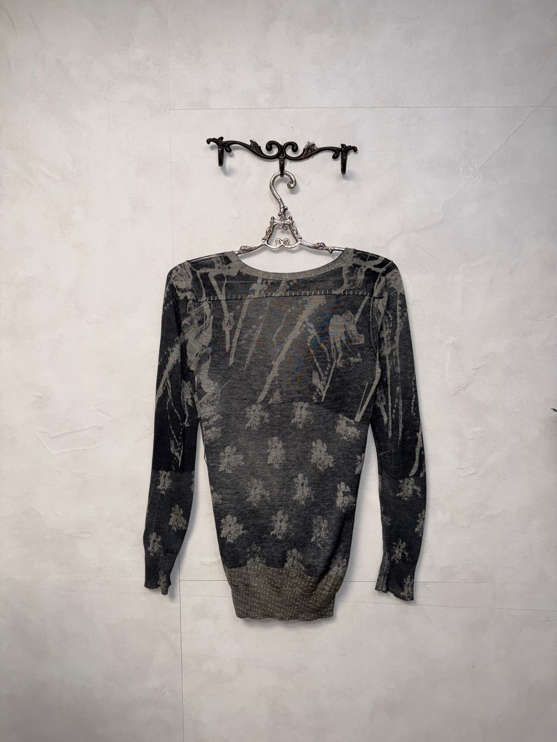 DIESEL BLACK GOLD charcoal floral 가디건 상품이미지4