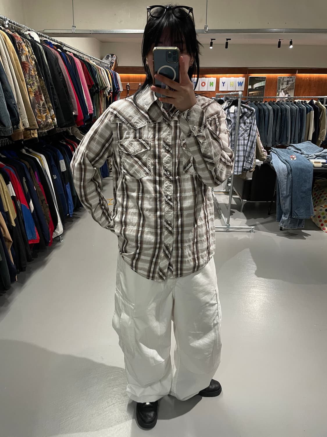 빈티지 웨스턴 체크 셔츠   상품이미지4