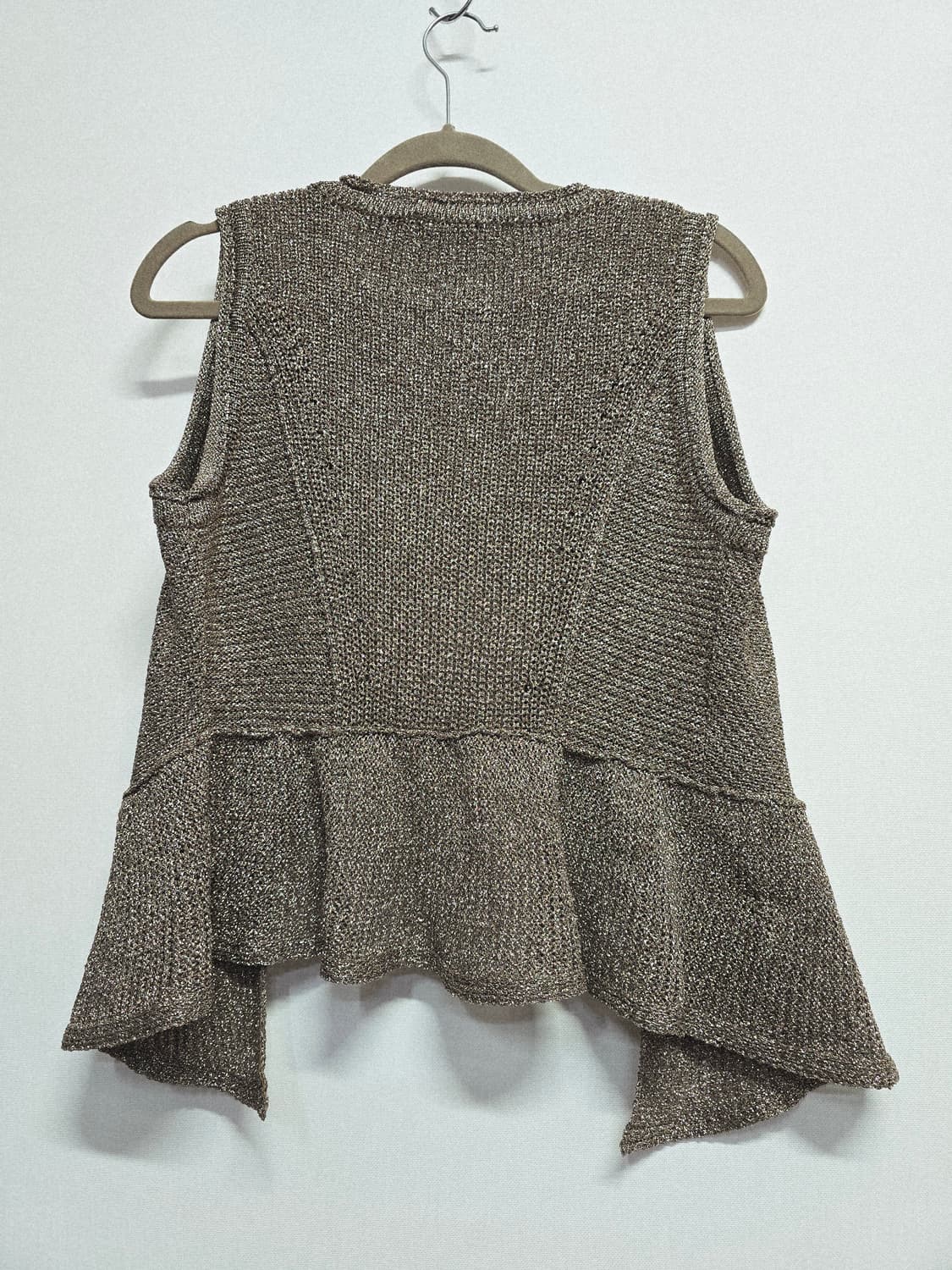 EGOIST 니트 베스트 플레어 브라운 상품이미지5