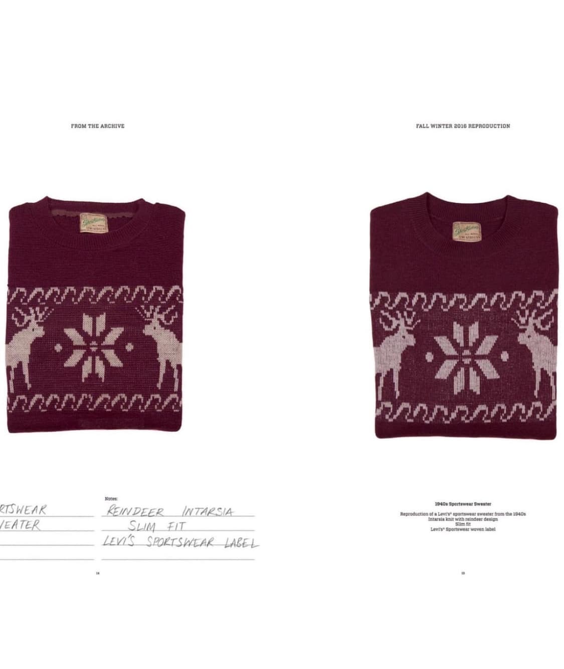 40s 리바이스 lvc 순록 니트 상품이미지5