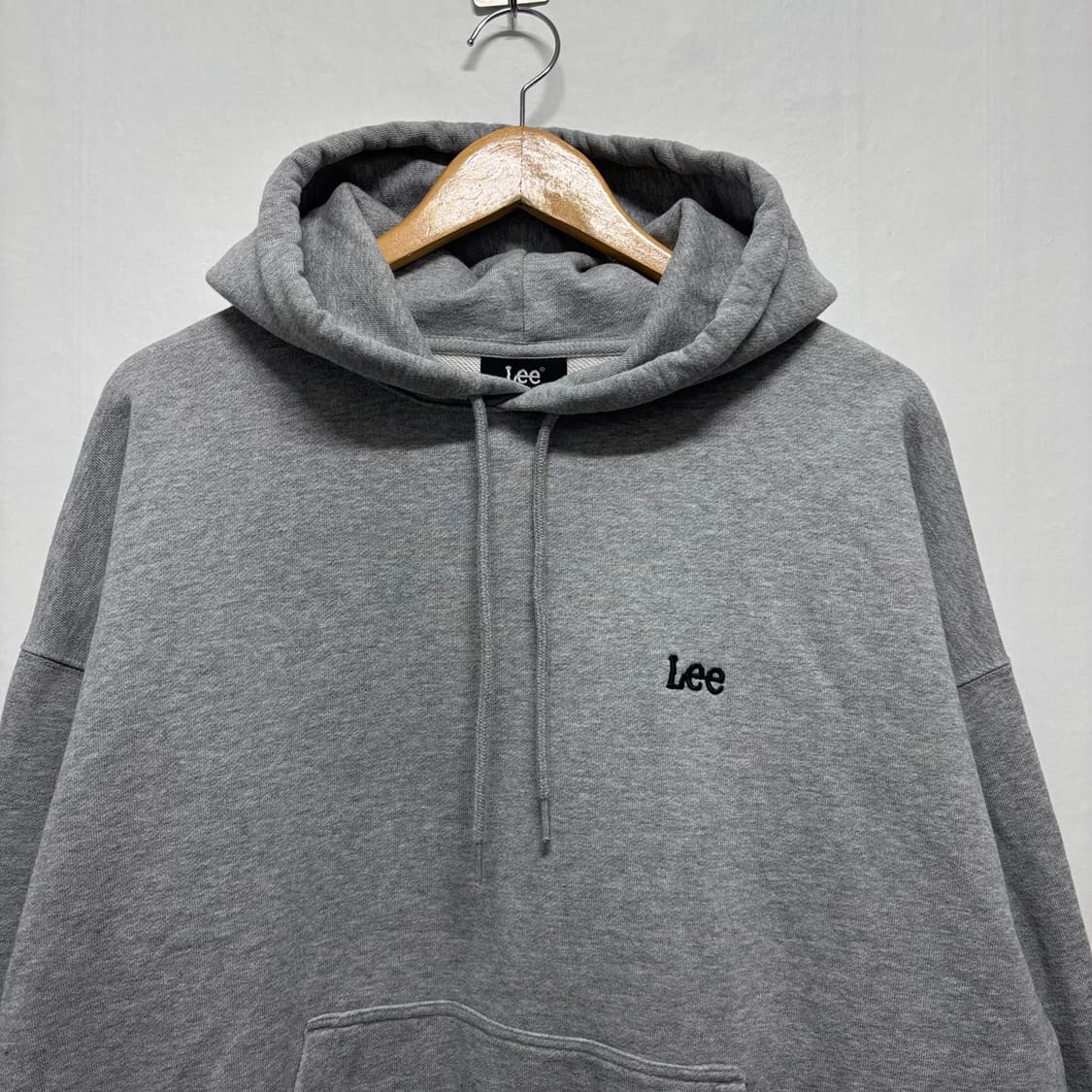 Lee 그레이 스몰로고 후드티 상품이미지2
