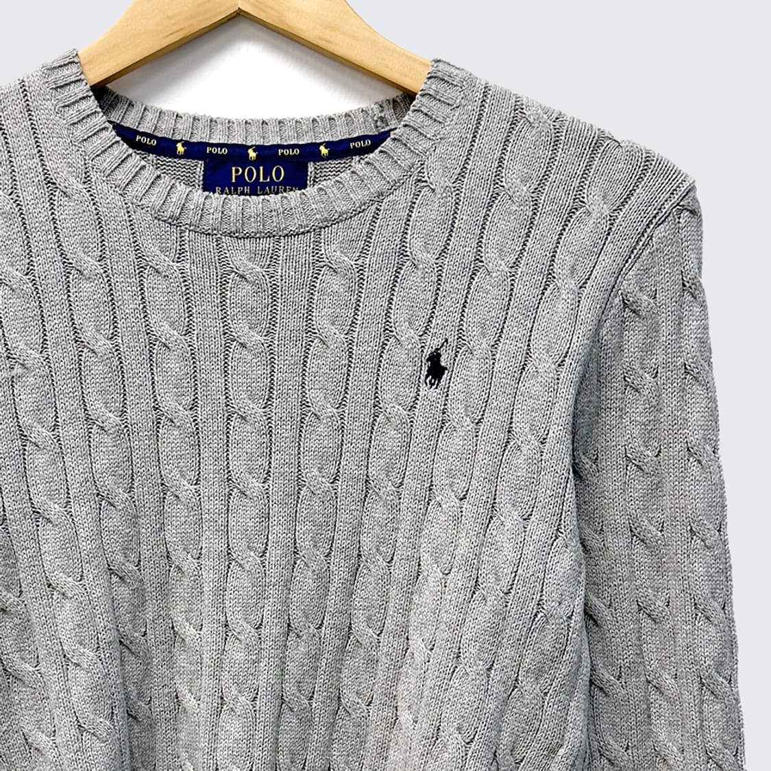 폴로 랄프로렌 라운드넥 크루넥 코튼 케이블 니트 스웨터 여성 상품이미지2