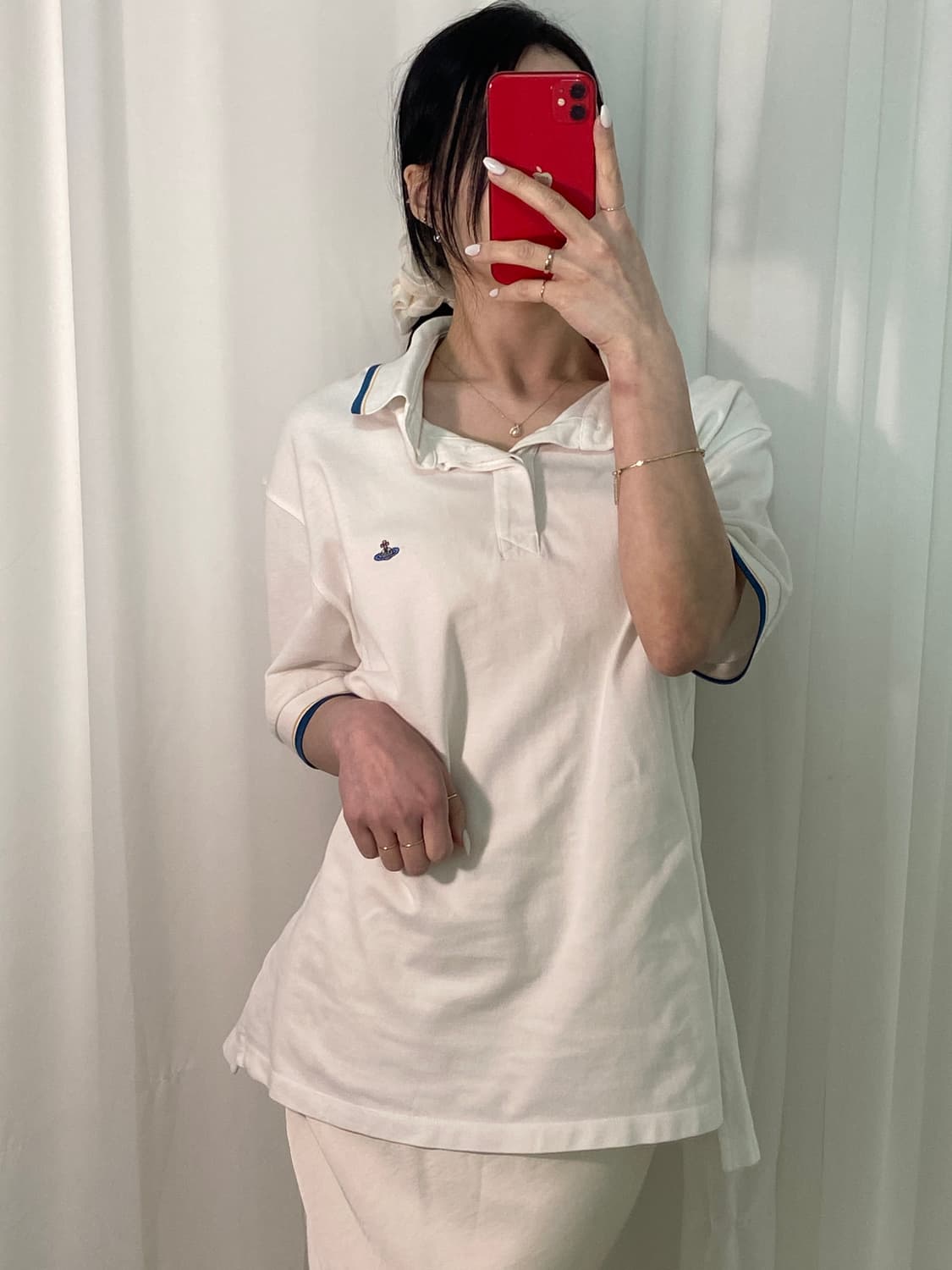 비비안웨스트우드 우주선 화이트 Pk티 상품이미지2