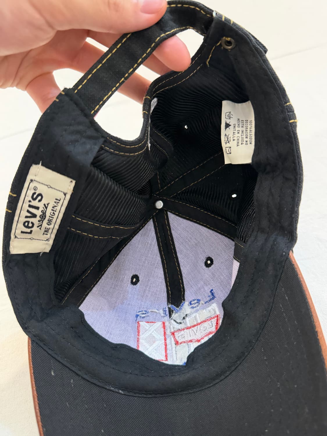 초희귀) 리바이스 빈티지 501 레더 볼캡 블랙 상품이미지3