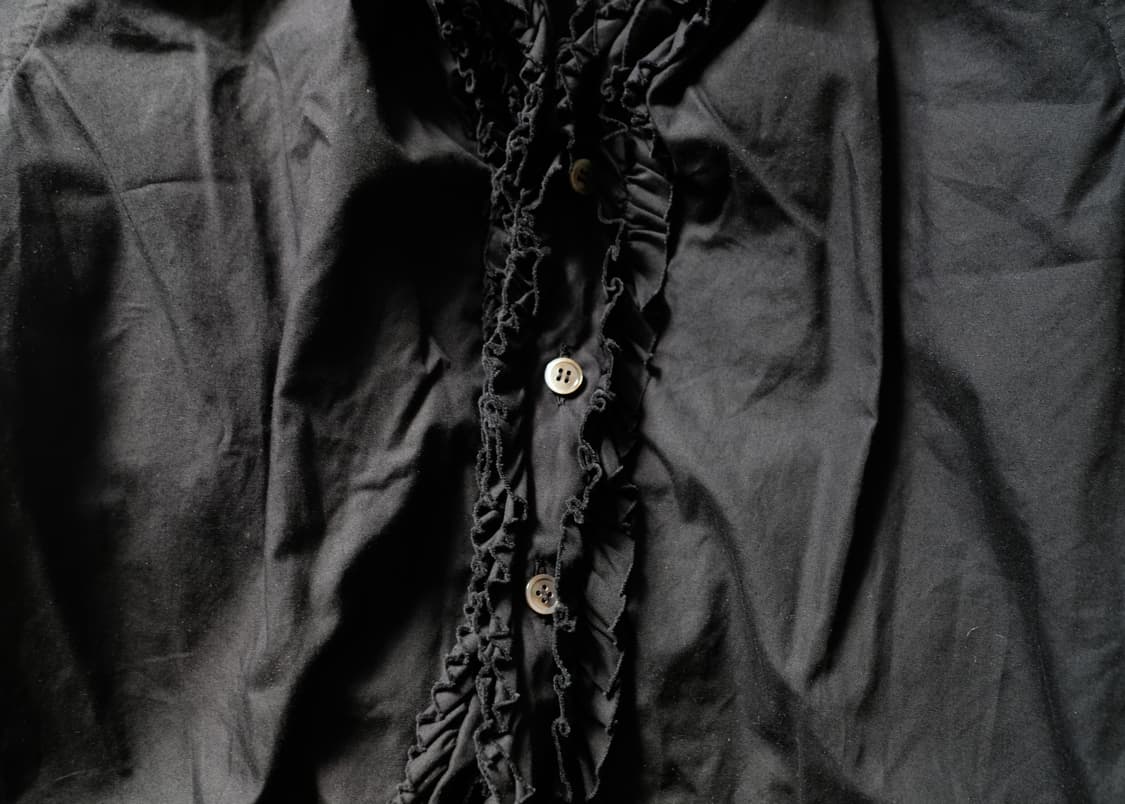 tricot 꼼데가르송 반팔 블라우스 블랙 xs 상품이미지3