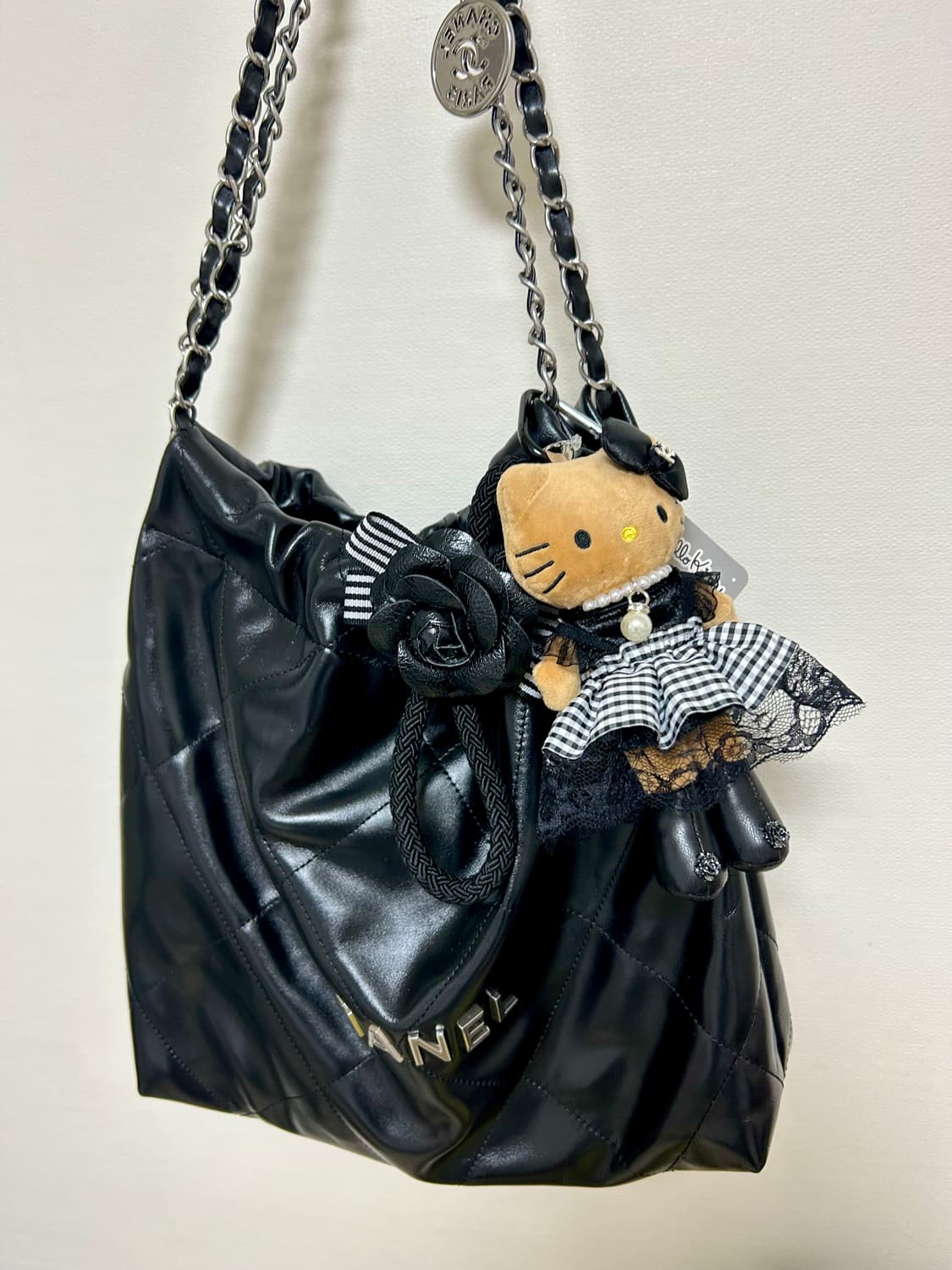 (5)롱다리키티 커스텀키링-깅엄체크 원피스 상품이미지6