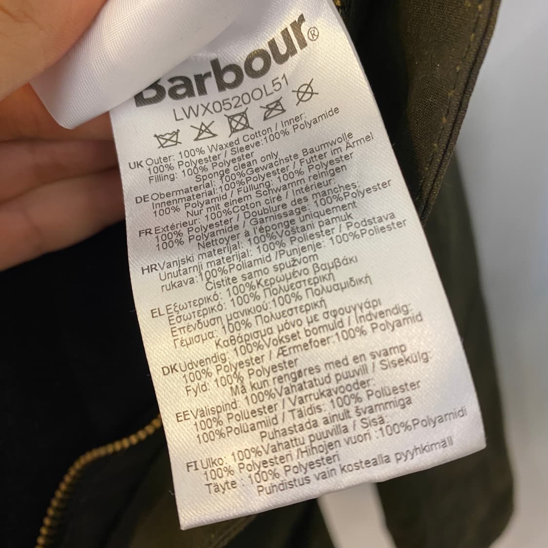[95] 바버 비데일 왁스 자켓 M 상품이미지8