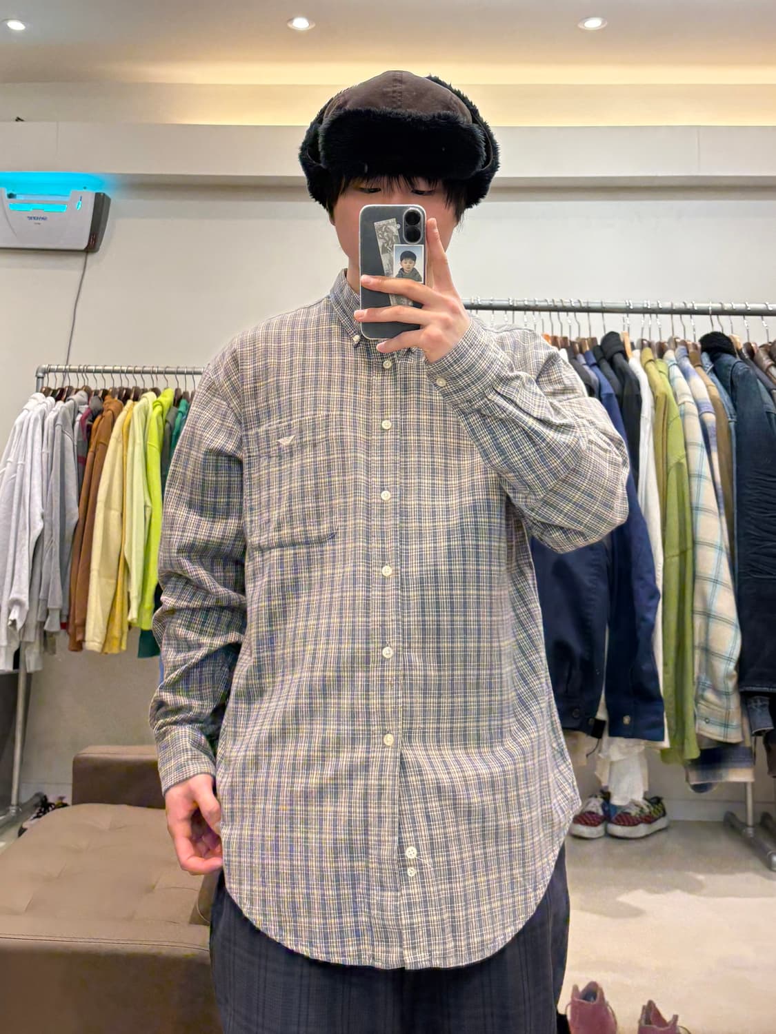 엠포리오 아르마니 자수 체크 셔츠 상품이미지9