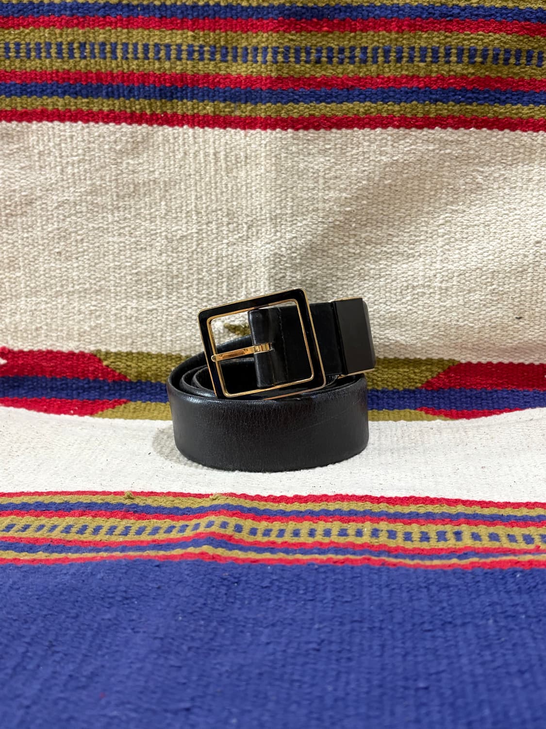 블랙 레더 웨스턴 개리슨 벨트 / black garisson belt 상품이미지1