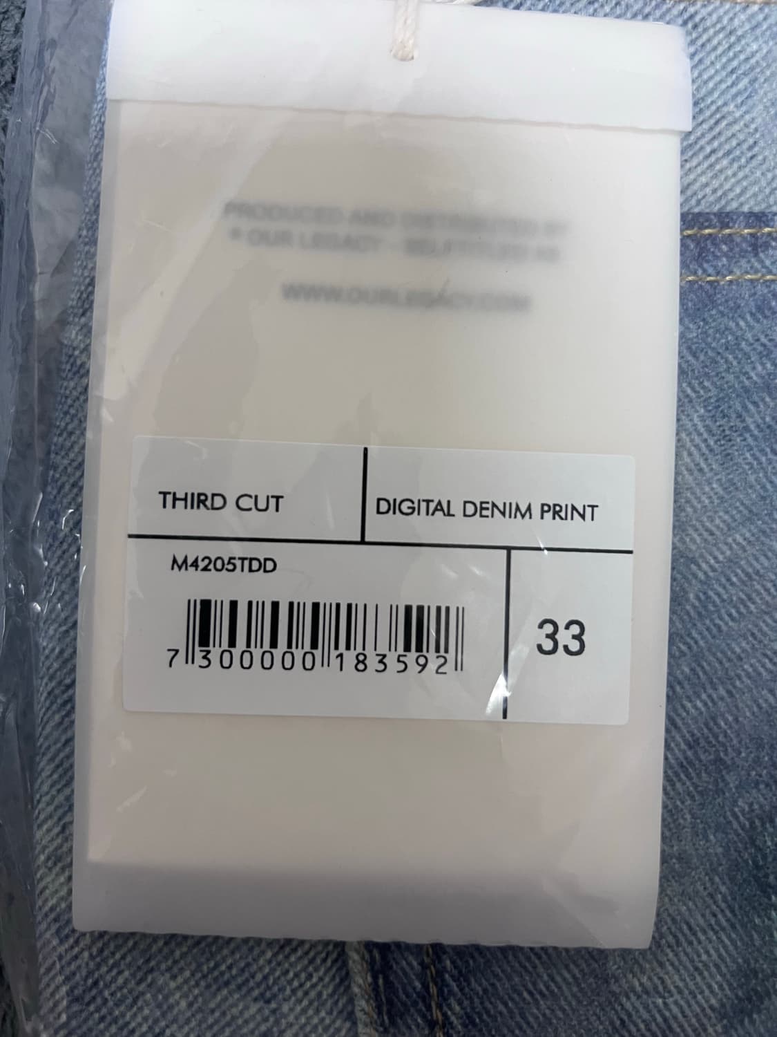 [33] 아워레가시 디지털 써드컷 데님 상품이미지2
