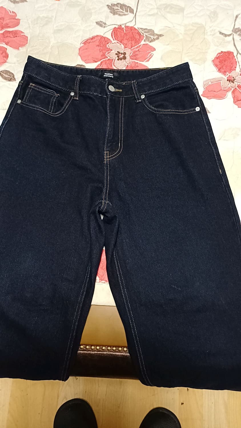 무신사 와이드 데님팬츠 실측31인치 기장105 상품이미지4