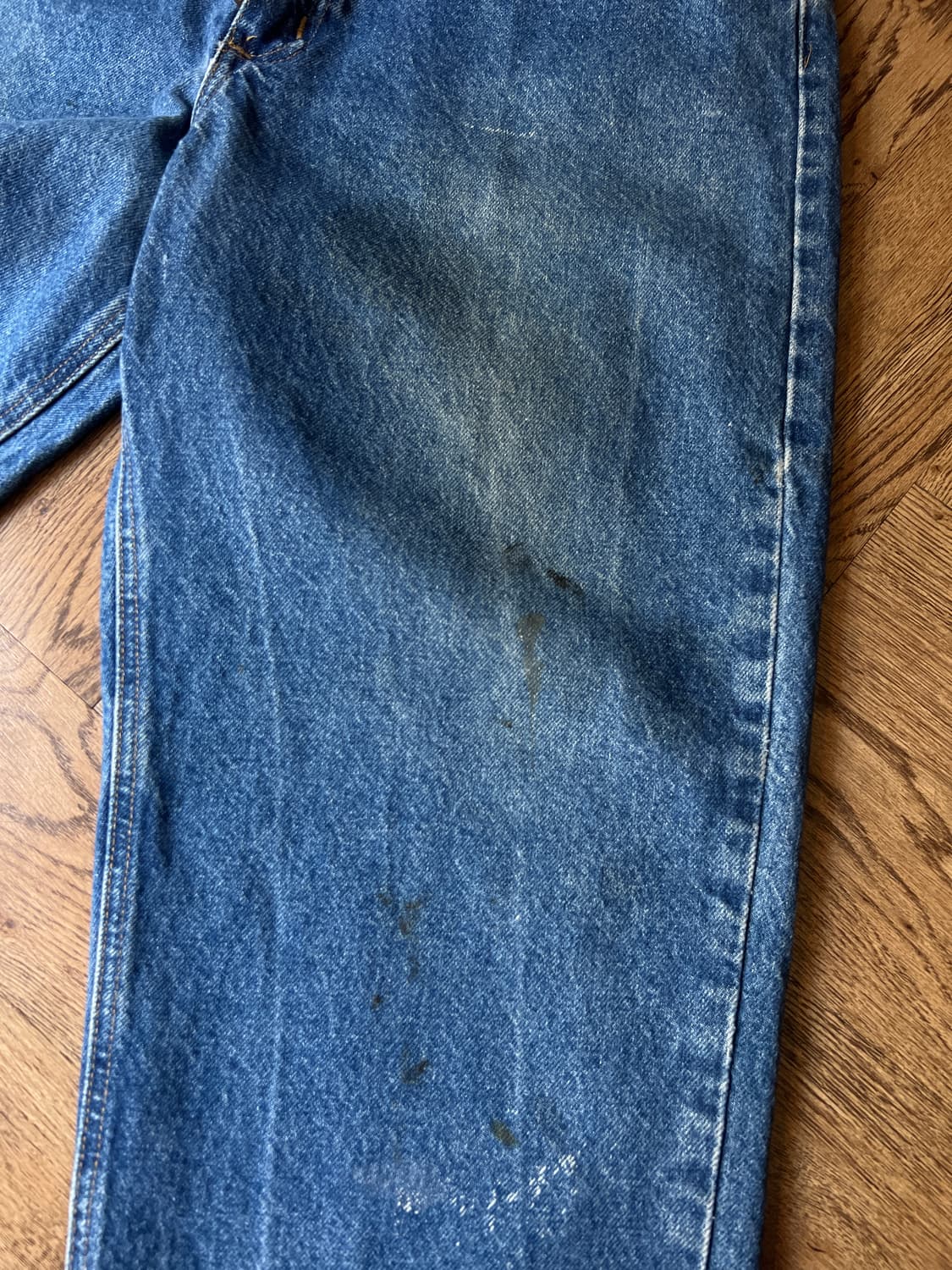 [38]칼하트 USA 빈티지 워싱 미디엄블루 워크 데님 팬츠 상품이미지5