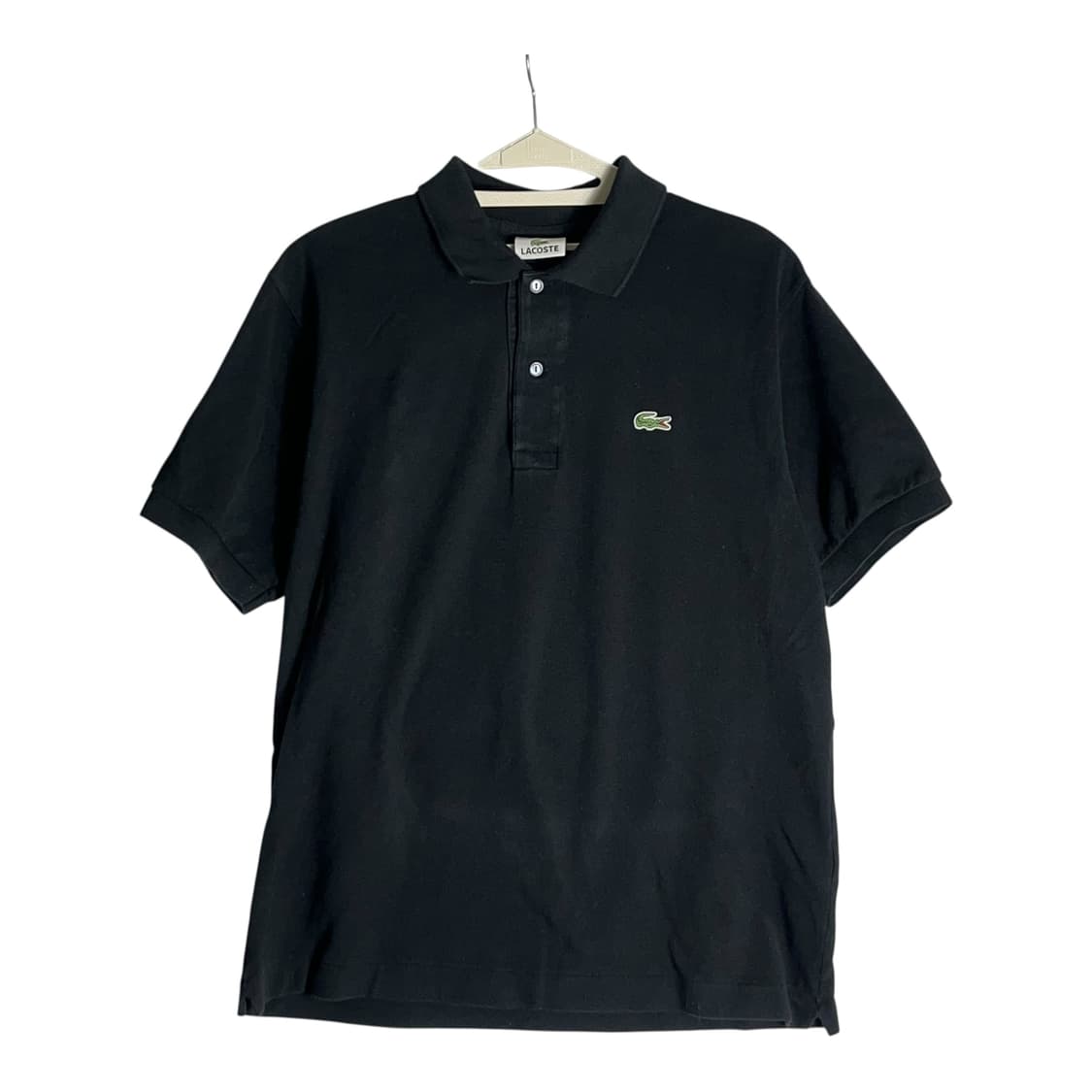[LACOSTE] 라코스테 클래식 그린로고 블랙 반팔 피케셔츠 상품이미지1