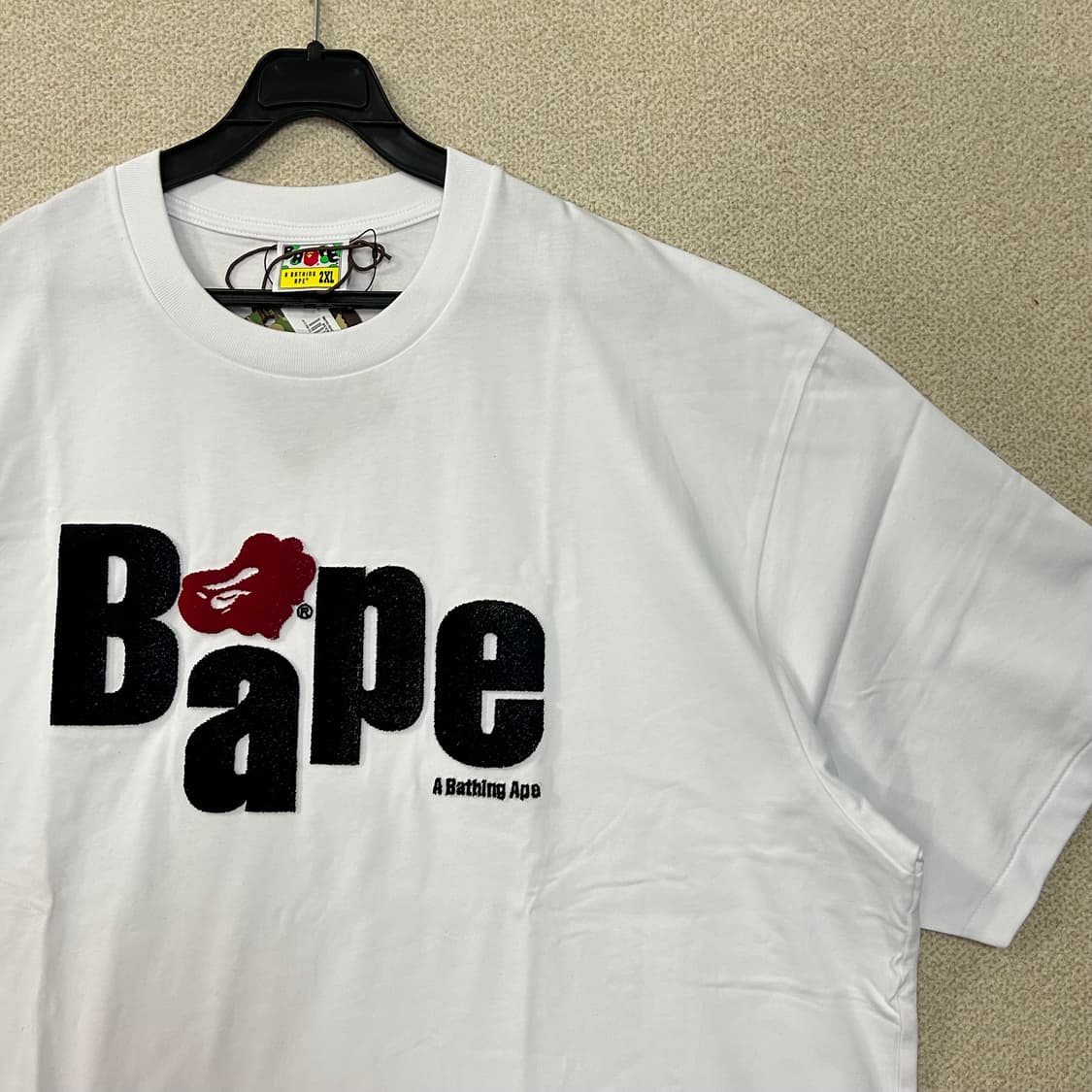(2XL) 베이프 화이트 하트 에이프 헤드 반팔티셔츠  상품이미지4