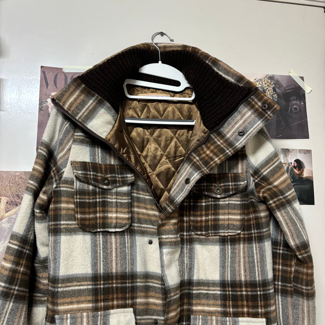 체크 누빔 자켓 상품이미지5