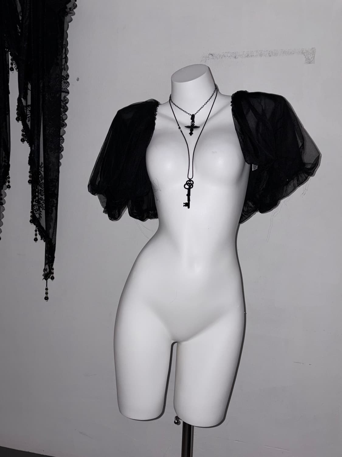 시스루 볼레로 샤 볼레로 고스 고딕 다크로맨틱 상품이미지3