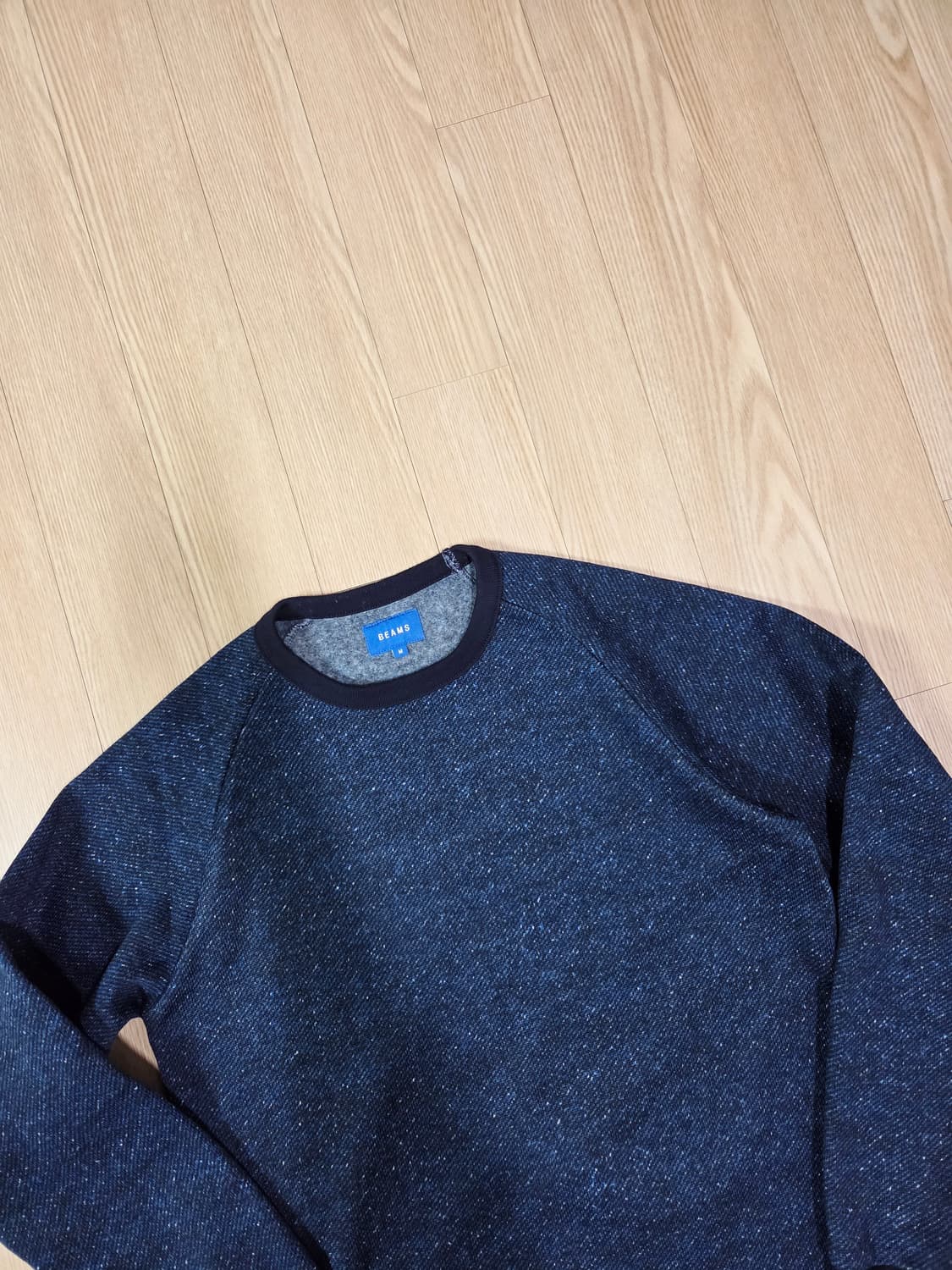 빔즈 인디고 블루 보카시 롱 슬리브 티셔츠 상품이미지2