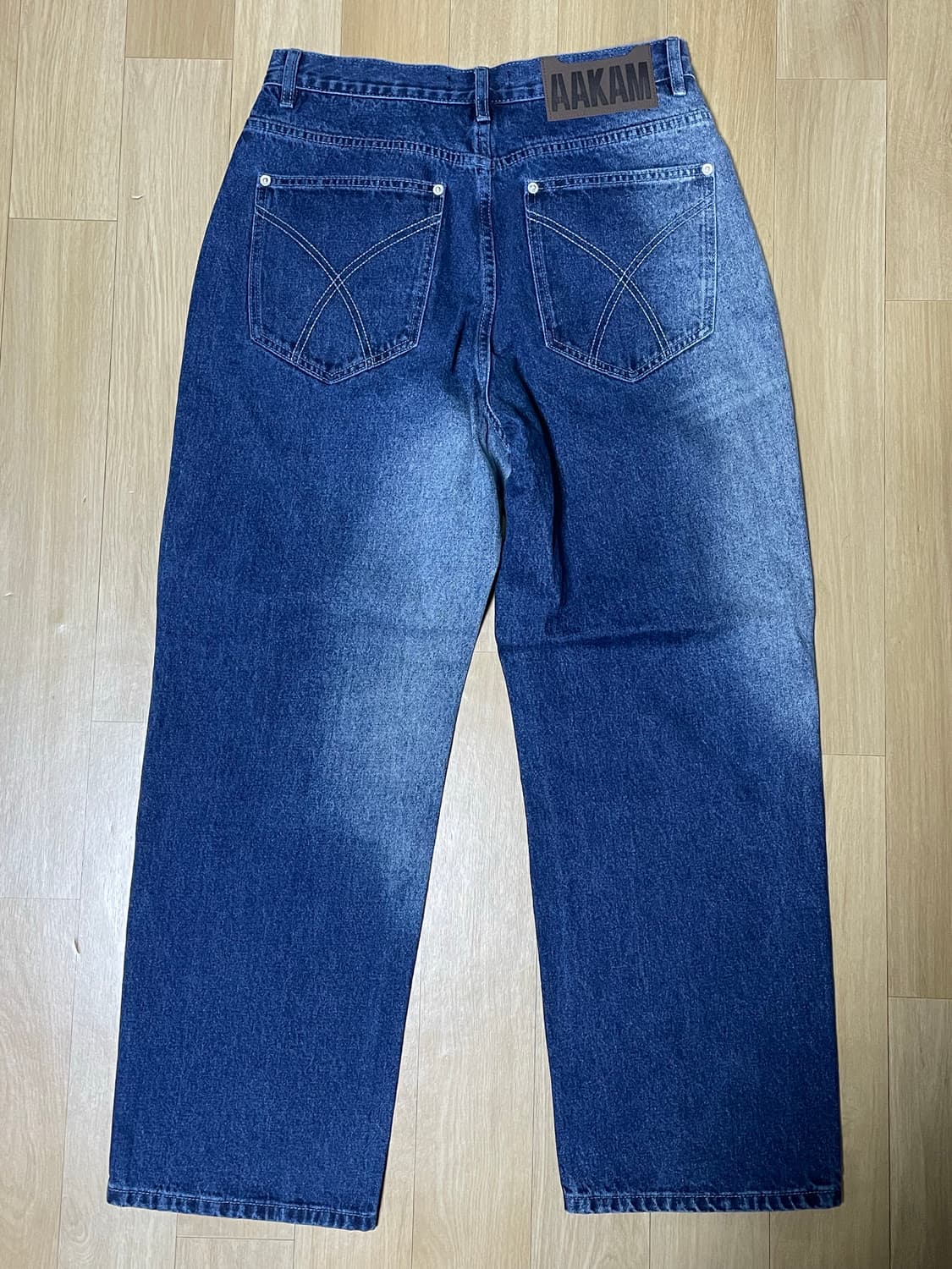 아캄 Side Washed Button Denim Pants (Blue) 상품이미지7