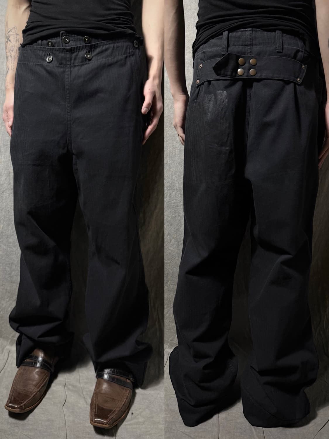 KLASICA BIGCHIL Strap Back Wide Trouser 상품이미지1