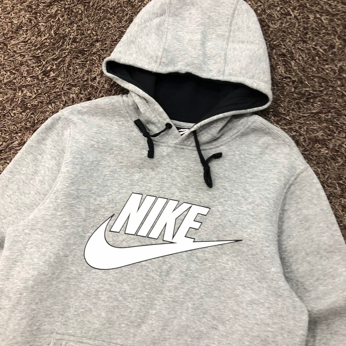 M 나이키 빅로고 그레이 후드티 상품이미지2