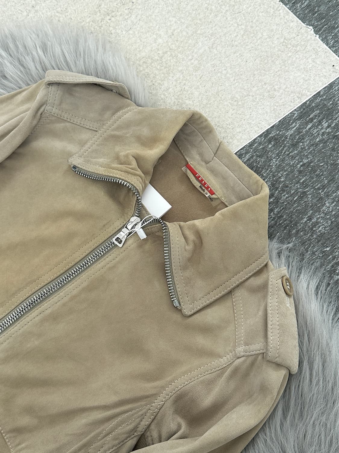 프라다 스포츠 00s 스웨이드 패널 자켓  상품이미지3